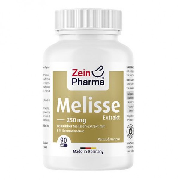 Пищевая добавка с натуральным экстрактом мелиссы MELISSE KAPSELN 250 mg Extrakt 90 шт Zein Pharma Пищевая добавка с натуральным экстрактом мелиссы MELISSE KAPSELN 250 mg Extrakt 90 шт Zein Pharma